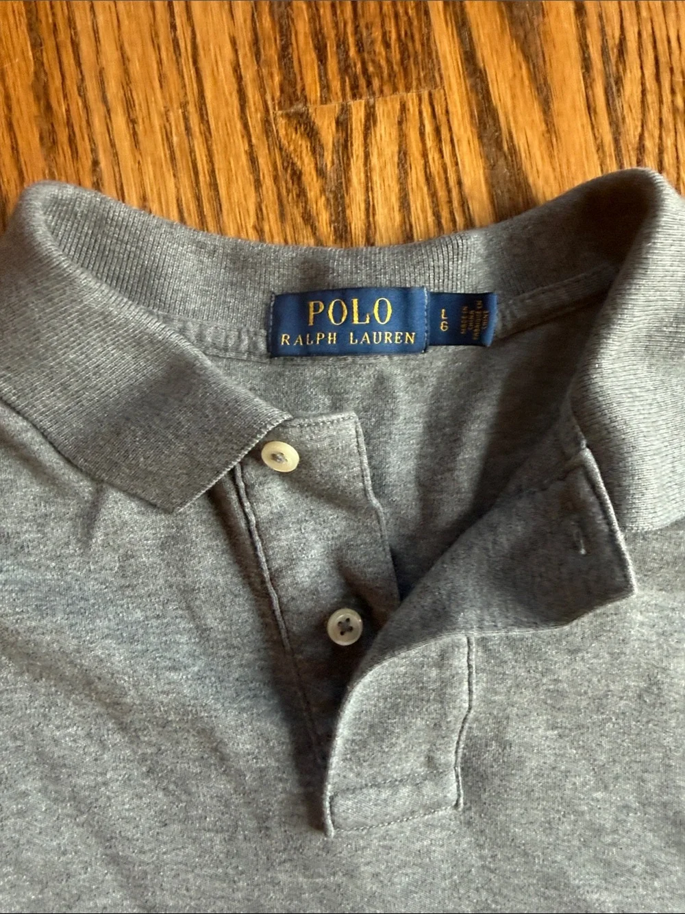 Polo by Ralph Lauren Heather Gray Polo with Green Pony